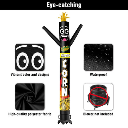 6 10 15 20FT Tall Roasted Corn Waving Inflatable Tube Man(Blower Not Included) - goodeny