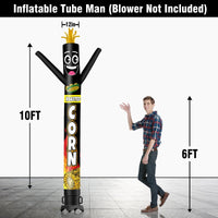 6 10 15 20FT Tall Roasted Corn Waving Inflatable Tube Man(Blower Not Included) - goodeny
