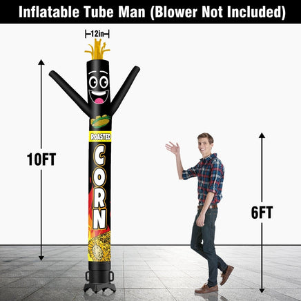 6 10 15 20FT Tall Roasted Corn Waving Inflatable Tube Man(Blower Not Included) - goodeny