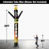 6 10 15 20FT Tall Roasted Corn Waving Inflatable Tube Man(Blower Not Included) - goodeny