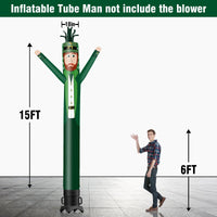 6 10 15 20FT Tall Saint Patrick Waving Inflatable Tube Man(Blower Not Included) - goodeny