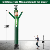 6 10 15 20FT Tall Saint Patrick Waving Inflatable Tube Man(Blower Not Included) - goodeny
