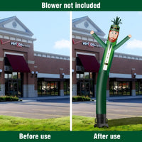 6 10 15 20FT Tall Saint Patrick Waving Inflatable Tube Man(Blower Not Included) - goodeny