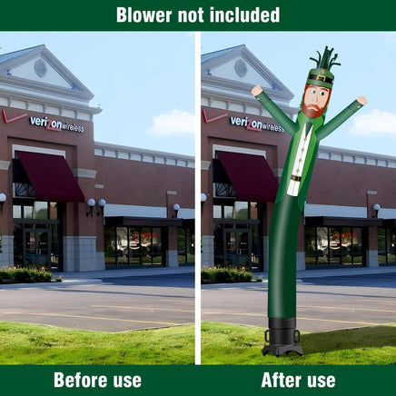 6 10 15 20FT Tall Saint Patrick Waving Inflatable Tube Man(Blower Not Included) - goodeny