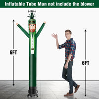 6 10 15 20FT Tall Saint Patrick Waving Inflatable Tube Man(Blower Not Included) - goodeny
