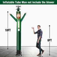 6 10 15 20FT Tall Saint Patrick Waving Inflatable Tube Man(Blower Not Included) - goodeny