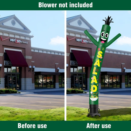 6 10 15 20FT Tall Salad Waving Inflatable Tube Man(Blower Not Included) - goodeny
