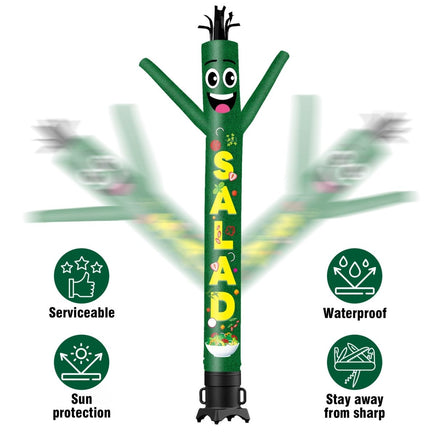 6 10 15 20FT Tall Salad Waving Inflatable Tube Man(Blower Not Included) - goodeny
