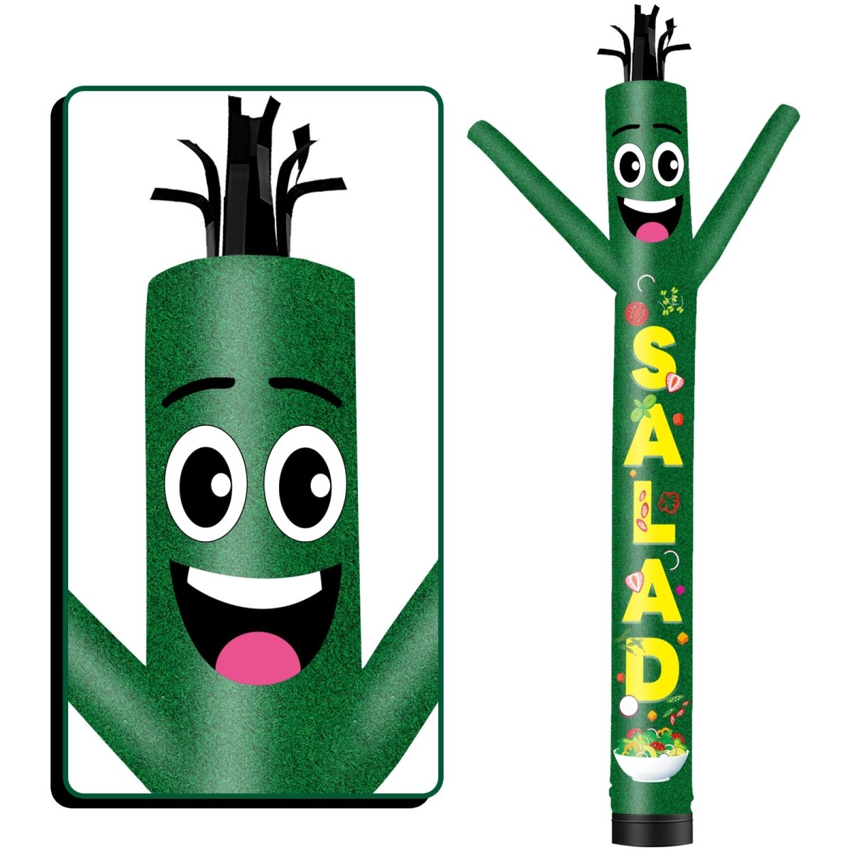 6 10 15 20FT Tall Salad Waving Inflatable Tube Man(Blower Not Included ...