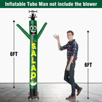 6 10 15 20FT Tall Salad Waving Inflatable Tube Man(Blower Not Included) - goodeny