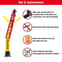 6 10 15 20FT Tall Sale Here Waving Inflatable Tube Man(Blower Not Included) - goodeny