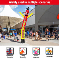 6 10 15 20FT Tall Sale Here Waving Inflatable Tube Man(Blower Not Included) - goodeny