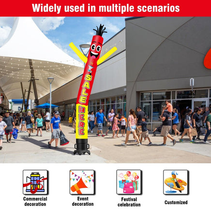 6 10 15 20FT Tall Sale Here Waving Inflatable Tube Man(Blower Not Included) - goodeny