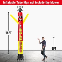 6 10 15 20FT Tall Sale Here Waving Inflatable Tube Man(Blower Not Included) - goodeny