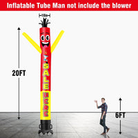 6 10 15 20FT Tall Sale Here Waving Inflatable Tube Man(Blower Not Included) - goodeny