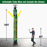 6 10 15 20FT Tall Sandwich Waving Inflatable Tube Man(Blower Not Included) - goodeny