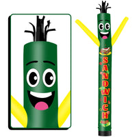 6 10 15 20FT Tall Sandwich Waving Inflatable Tube Man(Blower Not Included) - goodeny