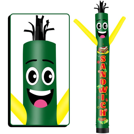 6 10 15 20FT Tall Sandwich Waving Inflatable Tube Man(Blower Not Included) - goodeny