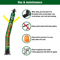 6 10 15 20FT Tall Sandwich Waving Inflatable Tube Man(Blower Not Included) - goodeny