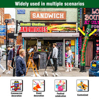 6 10 15 20FT Tall Sandwich Waving Inflatable Tube Man(Blower Not Included) - goodeny