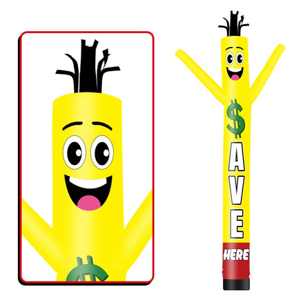 6 10 15 20FT Tall Save Here Waving Inflatable Tube Man(Blower Not Included) - goodeny