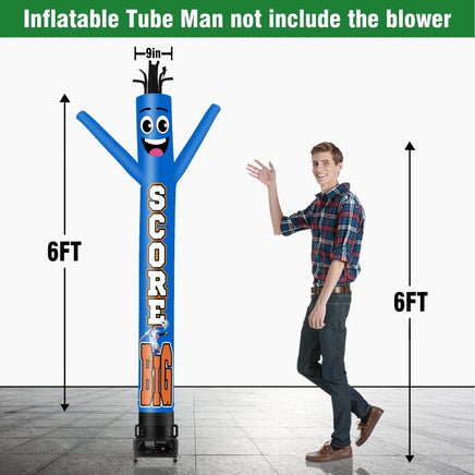 6 10 15 20FT Tall Score Big Waving Inflatable Tube Man(Blower Not Included) - goodeny