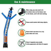 6 10 15 20FT Tall Score Big Waving Inflatable Tube Man(Blower Not Included) - goodeny