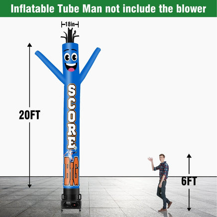 6 10 15 20FT Tall Score Big Waving Inflatable Tube Man(Blower Not Included) - goodeny