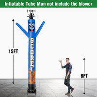 6 10 15 20FT Tall Score Big Waving Inflatable Tube Man(Blower Not Included) - goodeny