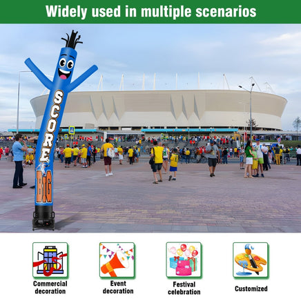 6 10 15 20FT Tall Score Big Waving Inflatable Tube Man(Blower Not Included) - goodeny