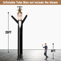 6 10 15 20FT Tall Server Waving Inflatable Tube Man(Blower Not Included) - goodeny