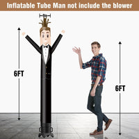 6 10 15 20FT Tall Server Waving Inflatable Tube Man(Blower Not Included) - goodeny