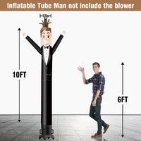 6 10 15 20FT Tall Server Waving Inflatable Tube Man(Blower Not Included) - goodeny