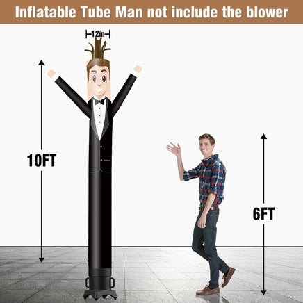 6 10 15 20FT Tall Server Waving Inflatable Tube Man(Blower Not Included) - goodeny