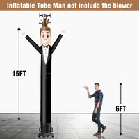 6 10 15 20FT Tall Server Waving Inflatable Tube Man(Blower Not Included) - goodeny