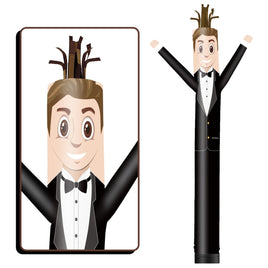 6 10 15 20FT Tall Server Waving Inflatable Tube Man(Blower Not Included) - goodeny