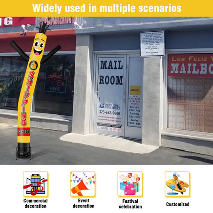 6 10 15 20FT Tall Shipping Center Waving Inflatable Tube Man(Blower Not Included) - goodeny