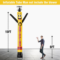 6 10 15 20FT Tall Shipping Center Waving Inflatable Tube Man(Blower Not Included) - goodeny