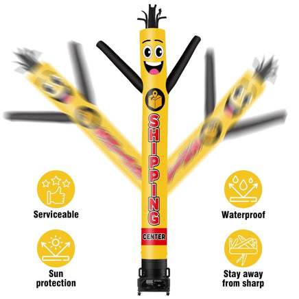 6 10 15 20FT Tall Shipping Center Waving Inflatable Tube Man(Blower Not Included) - goodeny