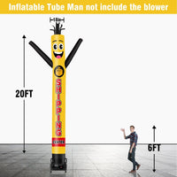 6 10 15 20FT Tall Shipping Center Waving Inflatable Tube Man(Blower Not Included) - goodeny