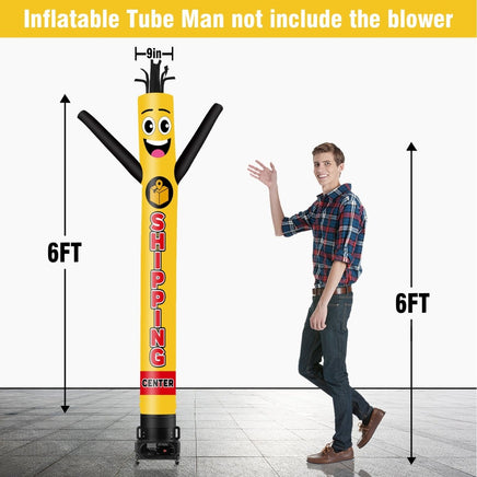 6 10 15 20FT Tall Shipping Center Waving Inflatable Tube Man(Blower Not Included) - goodeny