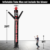 6 10 15 20FT Tall Signature Steaks Waving Inflatable Tube Man(Blower Not Included) - goodeny