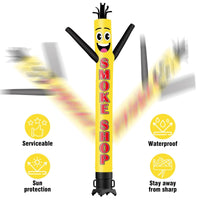 6 10 15 20FT Tall Smoke Shop Waving Inflatable Tube Man(Blower Not Included) - goodeny