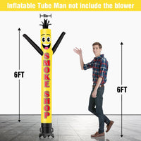 6 10 15 20FT Tall Smoke Shop Waving Inflatable Tube Man(Blower Not Included) - goodeny