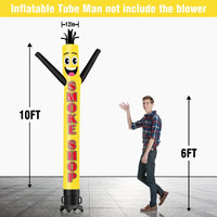6 10 15 20FT Tall Smoke Shop Waving Inflatable Tube Man(Blower Not Included) - goodeny