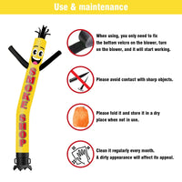 6 10 15 20FT Tall Smoke Shop Waving Inflatable Tube Man(Blower Not Included) - goodeny