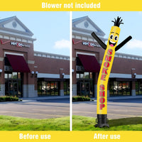 6 10 15 20FT Tall Smoke Shop Waving Inflatable Tube Man(Blower Not Included) - goodeny