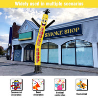 6 10 15 20FT Tall Smoke Shop Waving Inflatable Tube Man(Blower Not Included) - goodeny