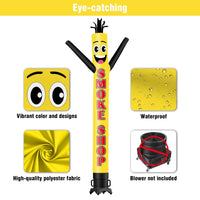 6 10 15 20FT Tall Smoke Shop Waving Inflatable Tube Man(Blower Not Included) - goodeny