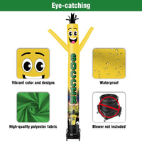 6 10 15 20FT Tall Soccer Fever Waving Inflatable Tube Man(Blower Not Included) - goodeny